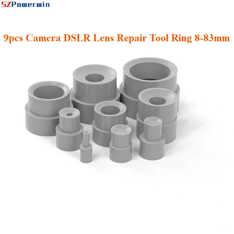 

9pcs Set Camera DSLR Lens Repair Tool Ring 8-83mm Lenses Removal Rubber Accessories Lens Disassembly Tool for Various DSLR