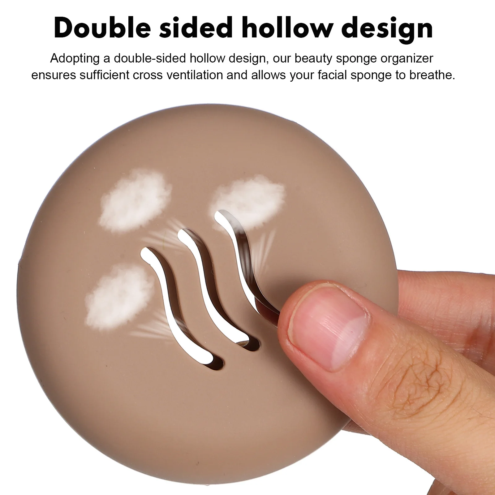 

4Pcs Makeup Sponge Cases Silicone Soft Travel-Friendly Puff Holders Breathable Design for Daily Use and Gift Ideas