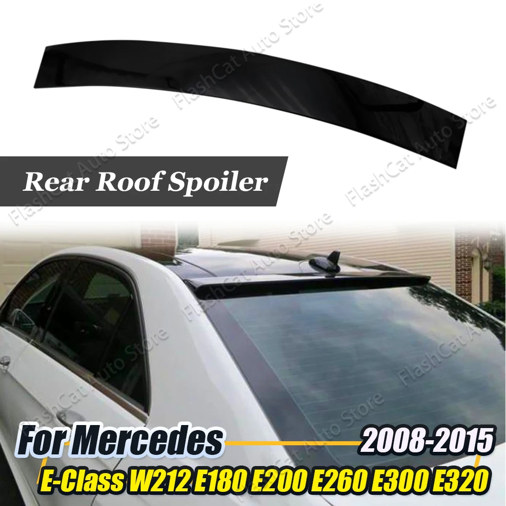 Image of Für Mercedes Benz E Klasse W212 W211 AMG 2002-2015 ABS Kunststoff Sportliche Upgrade Body Kits Hinten Stamm Top deckel Spoiler Schwanz Flügel