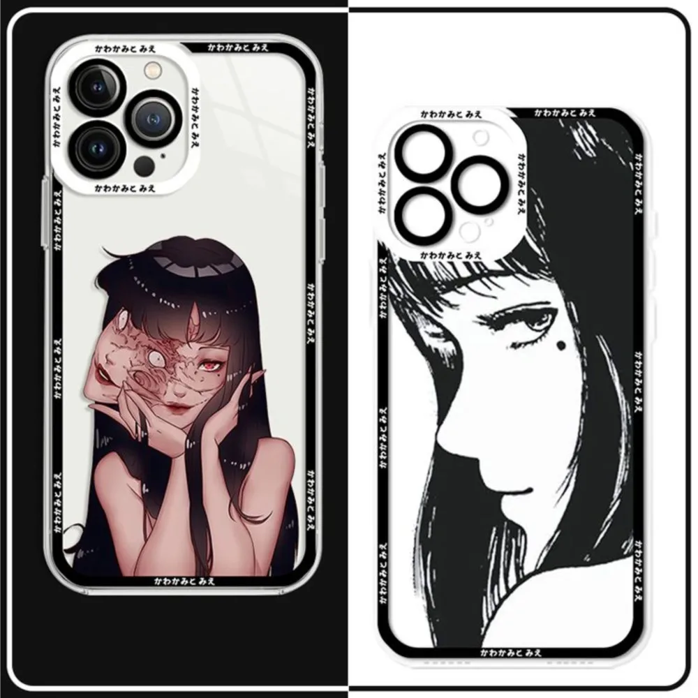 Japanese Terror anime Tomie Kawakami phone case for iphone 15 14 13 12 11 Pro Max XR X XS MAX Lens protect anti-drop coque