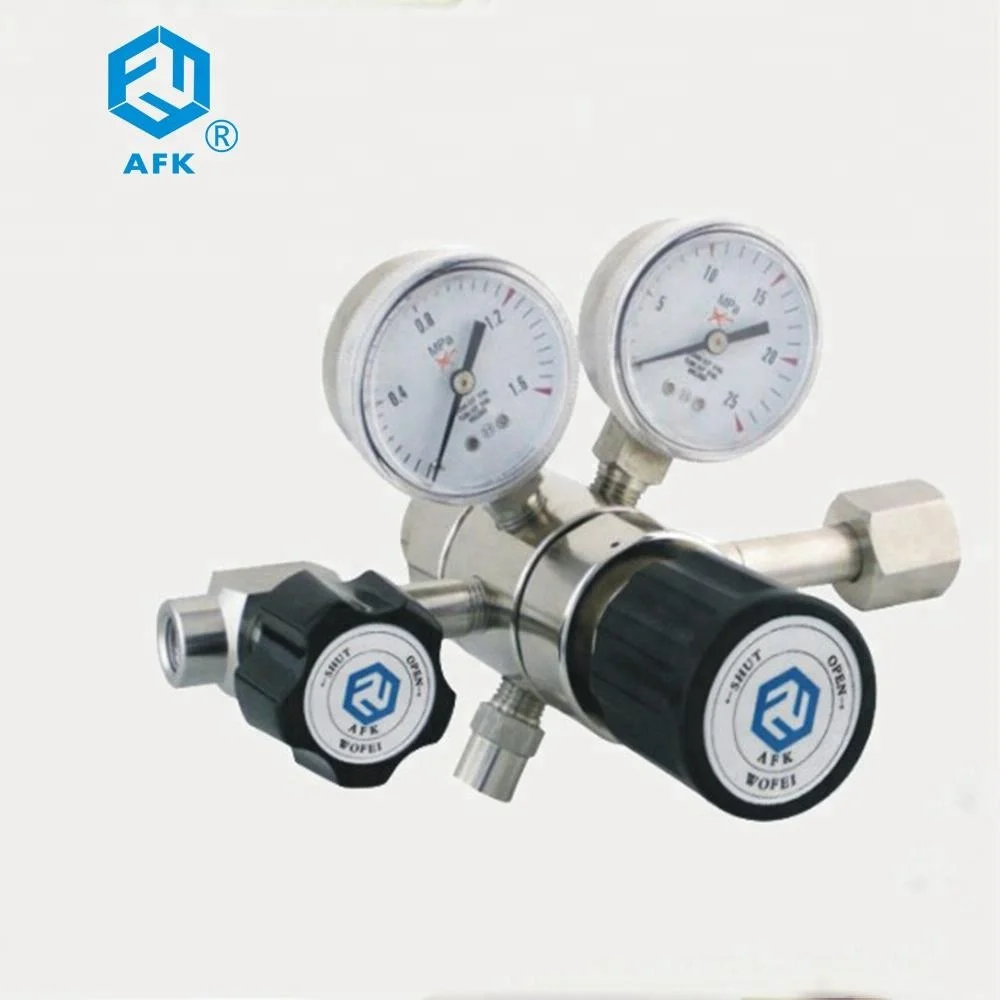 High pressure CGA 330 dual stage CO2 gas pressure regulator