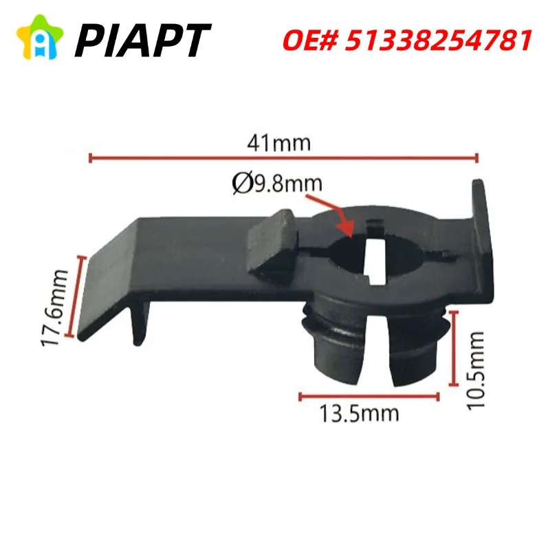 6PCS OE# 51338254781  Front Window Regulator Clip  for BMW X5 E53 SAV SUV 3.0i 4.4i 4.6is 4.8is 2000-2006