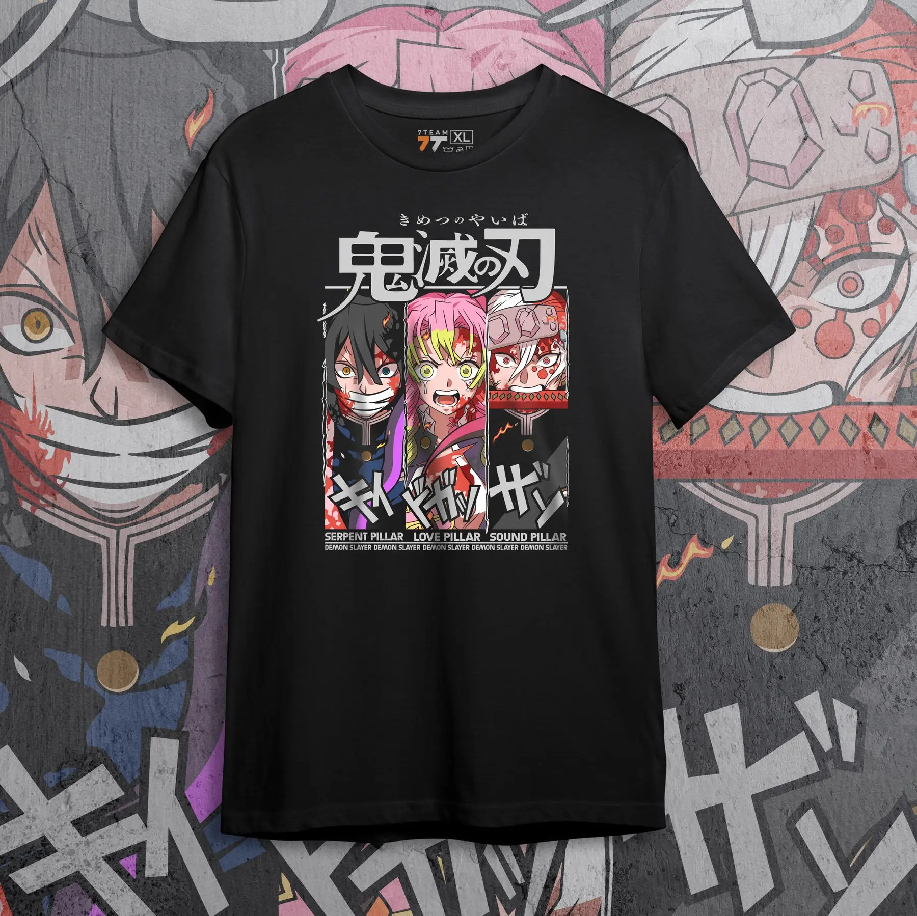 T-shirt with Demon Slashing Blade - Pillars 1 print