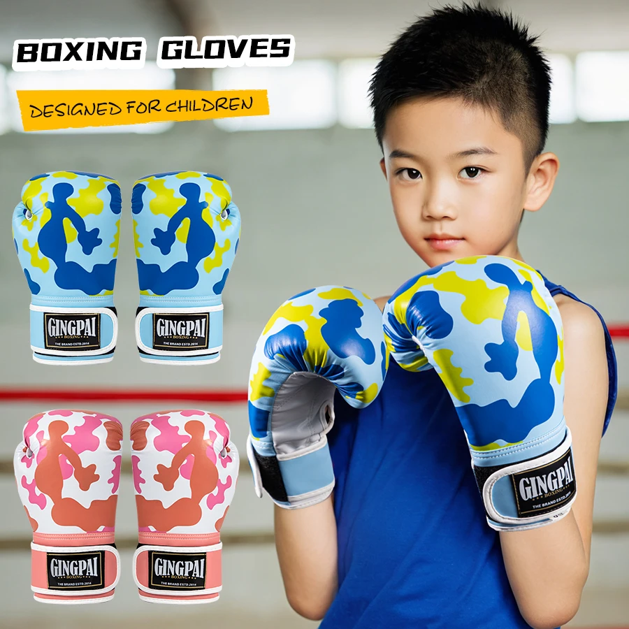 

Children's boxing gloves boy girls combat training gloves Sanda sandbags children's professional equipment thickened breathable