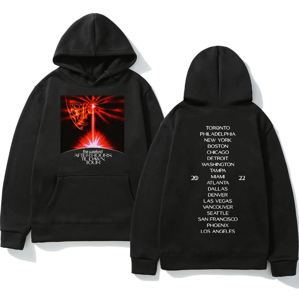 The Weekend After Hours Til Dawn Tour 2023 Hoodie Hip Hop Music After Hours Til Dawn Concert Fashion Long Sleeve Casual Pullover