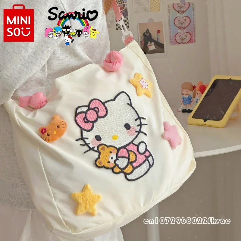 MINISO HelloKitty Neue Damenhandtasche, modische, hochwertige Damen-Umhängetasche, Cartoon, leichte Damen-Einkaufstasche