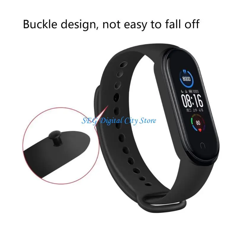U75B 6 5 Wristbands Watch Silicone Strap Sweatproof Anti-lost Bracelets