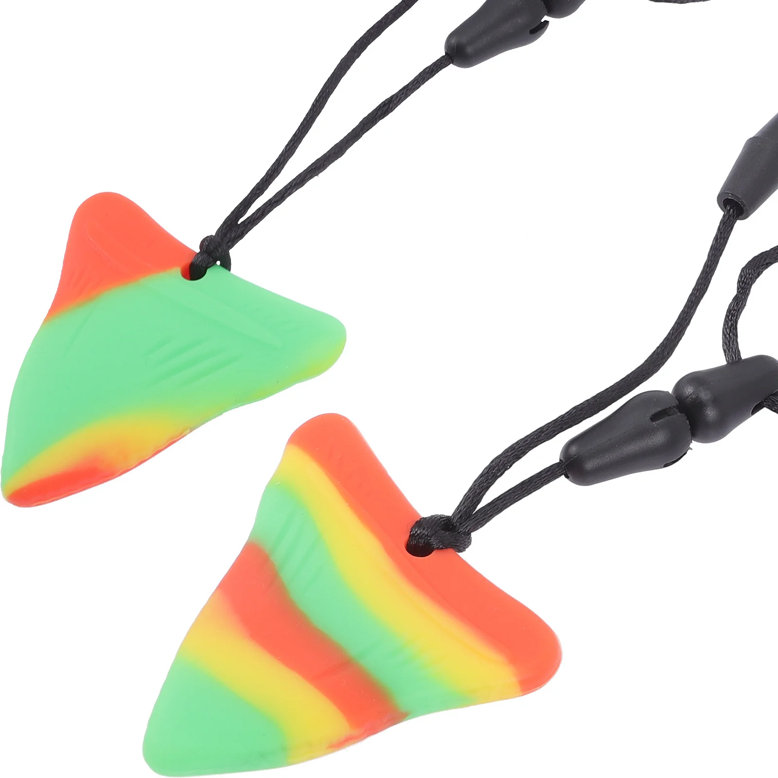 

2Pcs Shark Teething Necklace Soft Safe Silicone Teether for Baby Sensory Chewing Jaw Relief Teething Necklace Chew Toys for Kids