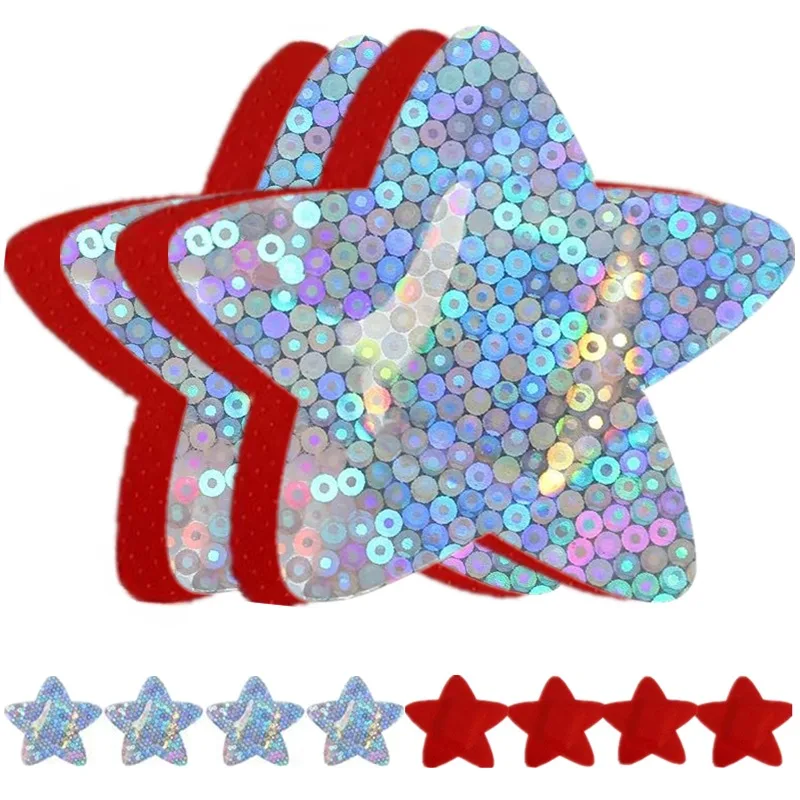 20pcs/set Pure Red/lasr Color Star Band Aid 46*46mm Pentacle Plaster for Wound Dressing Patch Funny Adhesive Bandages Woundplast