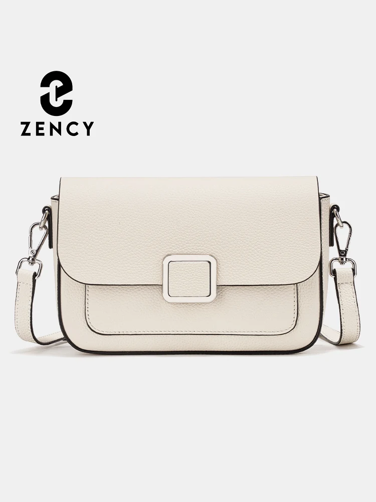 Zency Designer Bag Women's Genuine Leather Handbag Fashion Square Bag Shoulder Crossbody For Wife