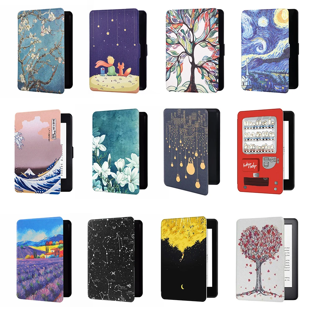 Painted Matte Protective Case Skin Outer Waterproof&Dust-free Design for Kindle Paperwhite 4 2018 Gen 10 PQ94WIF E-book Reader