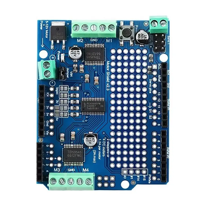 [ABFI!】 DC Stepper Motor Drive Module Motor Drive Expansion Board Shield V2 TB6612FNG I2C Controller For Arduino For UNO Robot M