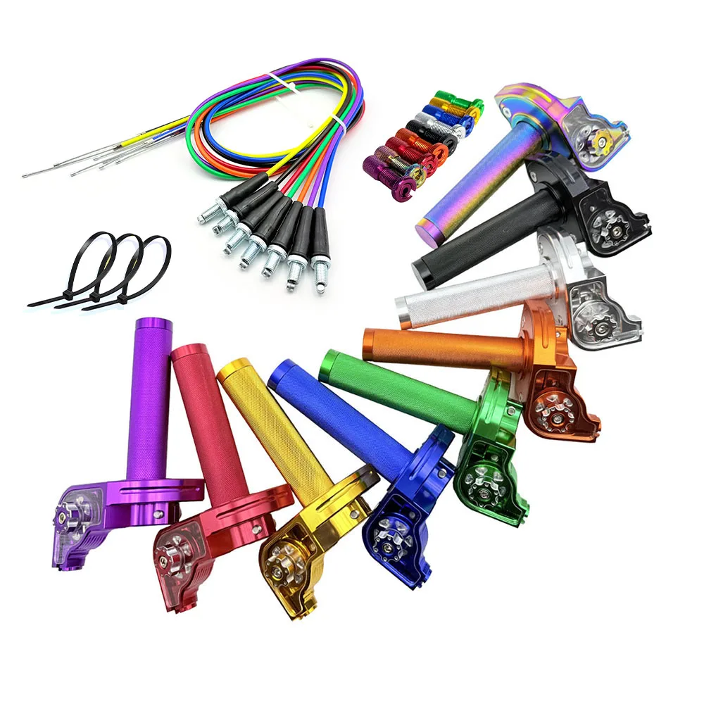 Acceleratore universale in alluminio CNC per moto, manopola acceleratore da 7/8'' (22mm) per ciclomotore, scooter, moto da cross, ATV