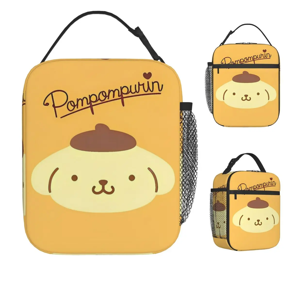 

Pom Pom Purin Аниме Сумка для обеда с собакой Винтажная коробка для завтрака Пляжная портативная термосумка на молнии для обеда Дизайнерская сумка-холодильник