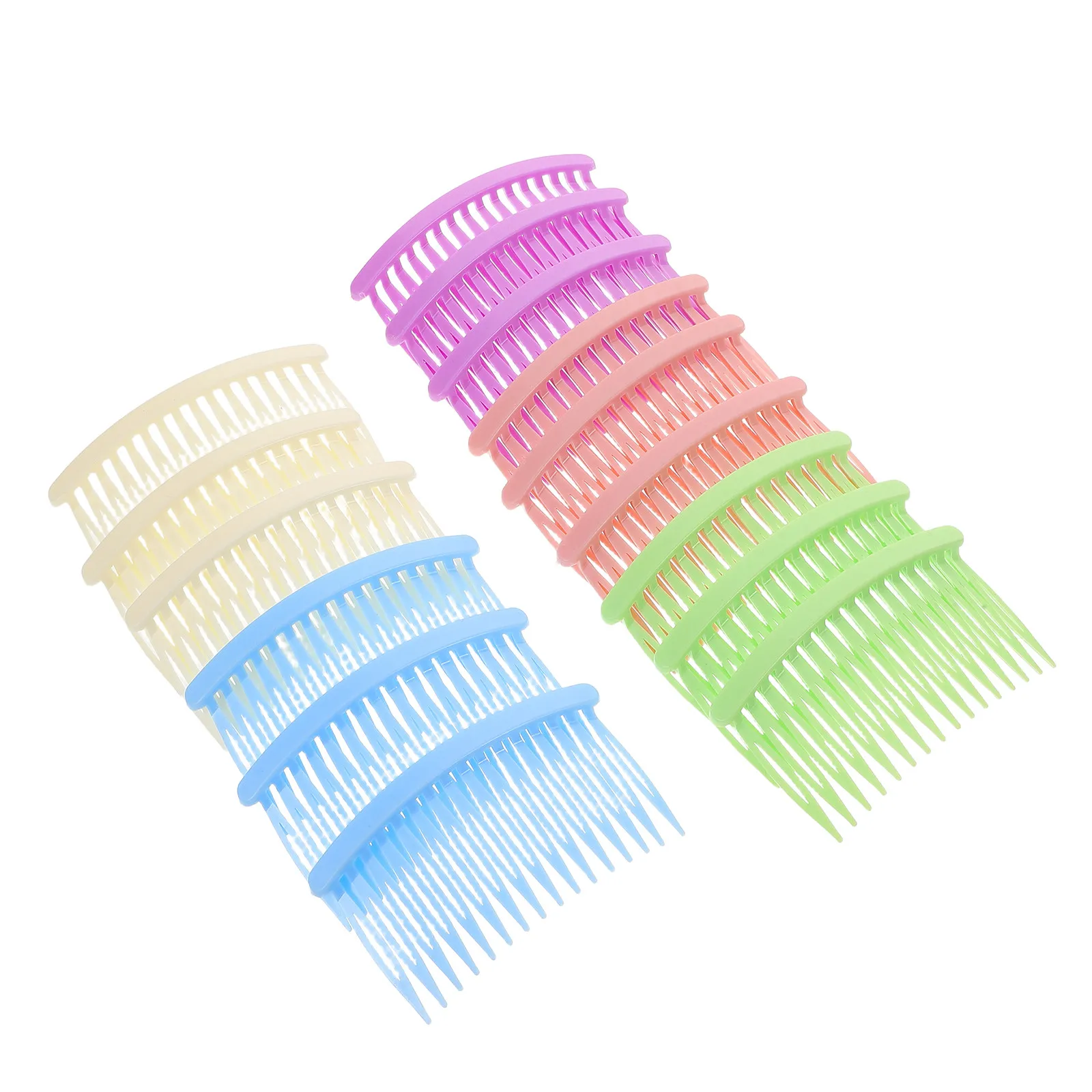 50Pcs Hair Combs Plastic 16-Tooth Side Clips Multipurpose Hair Styling Secure Grip Hairdressing Clips Travel Accessory