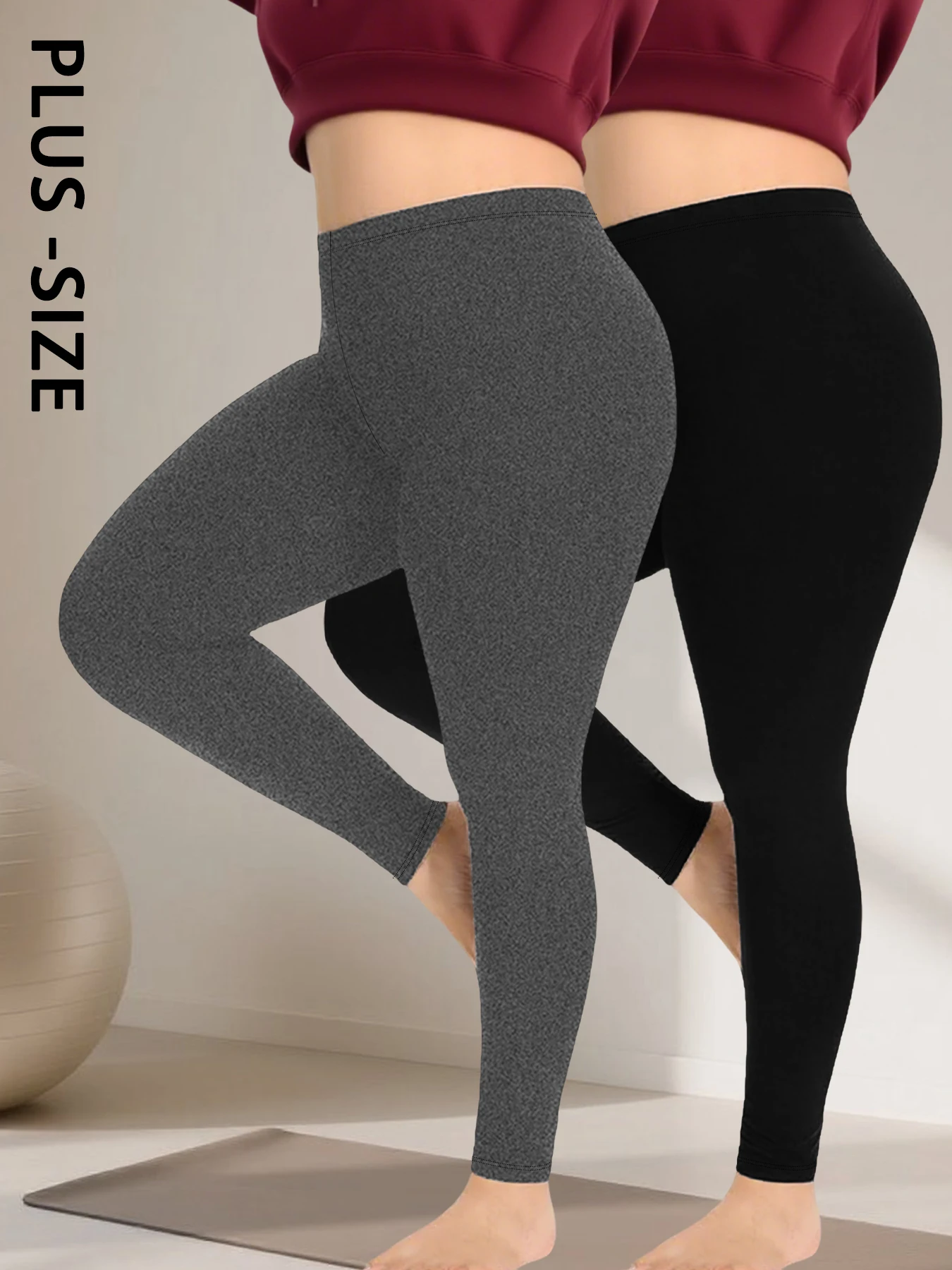 

Комплект из 2-х штук: женские леггинсы больших размеров, супермягкие, с низкой посадкой, высокой эластичностью, для тренировок, йоги, бега и повседневной носки.