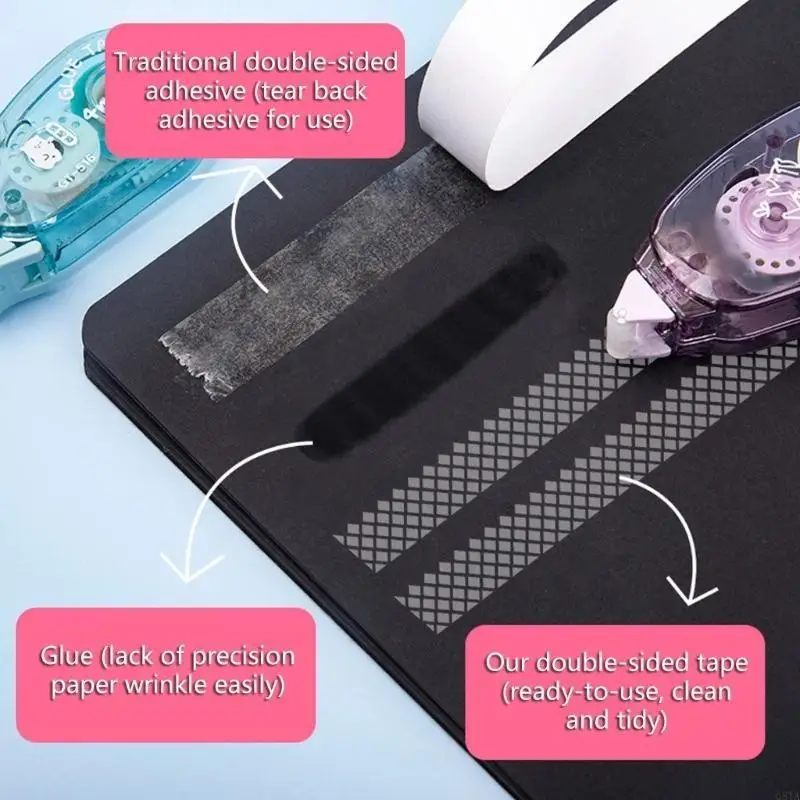 G8TA両面グルーローラー永久接着剤テープランナードットローラーアプリケーター接着テープディスペンサーカード作りクラフト