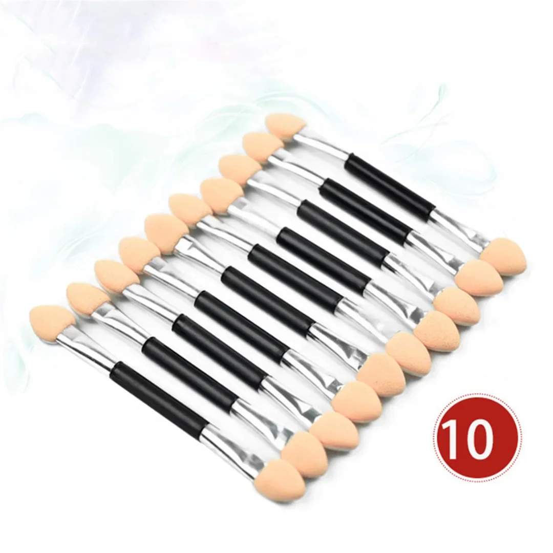 Sell 10 Pieces of Make-up, Double-ended Eye Shadow, Eyeliner Brush, Sponge Applicator, Feminine Cosmetics Shadow Brush