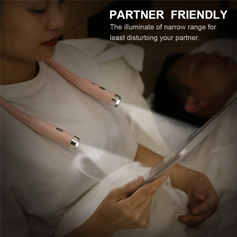 LED القراءة الرقبة ضوء USB مصباح الكتاب القابلة لإعادة الشحن 360 ° مرنة الذراع قراءة كتاب ضوء قراءة الرقبة مصباح دراسة القراءة ضوء الليل #2