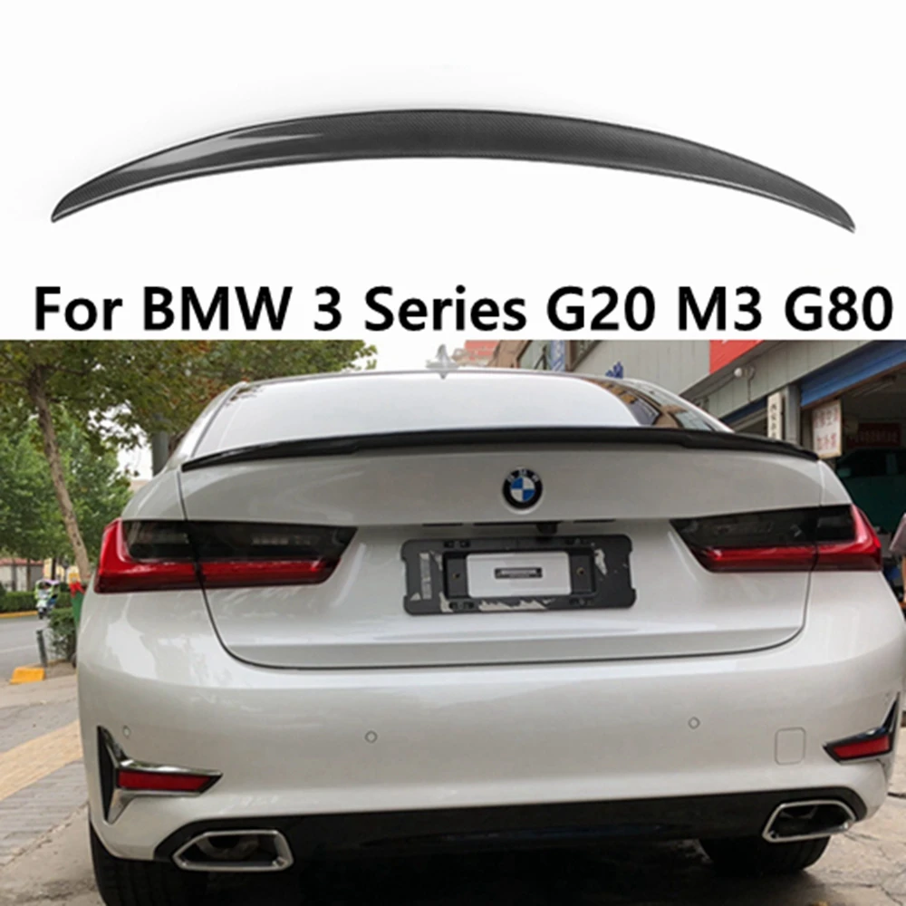 

For BMW 3 Series G20 G28&M3 G80 P Style Carbon fiber Rear Spoiler Trunk wing 2018-2023 FRP Forged carbon