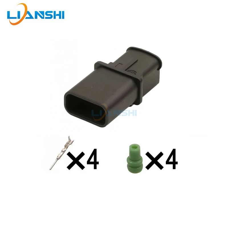 4Pin PK605-04027 DJ7047-1.2-21 Waterproof Connector Kit w/Terminals For Motorcycle Racing Ignition Control Module Harness Plugs