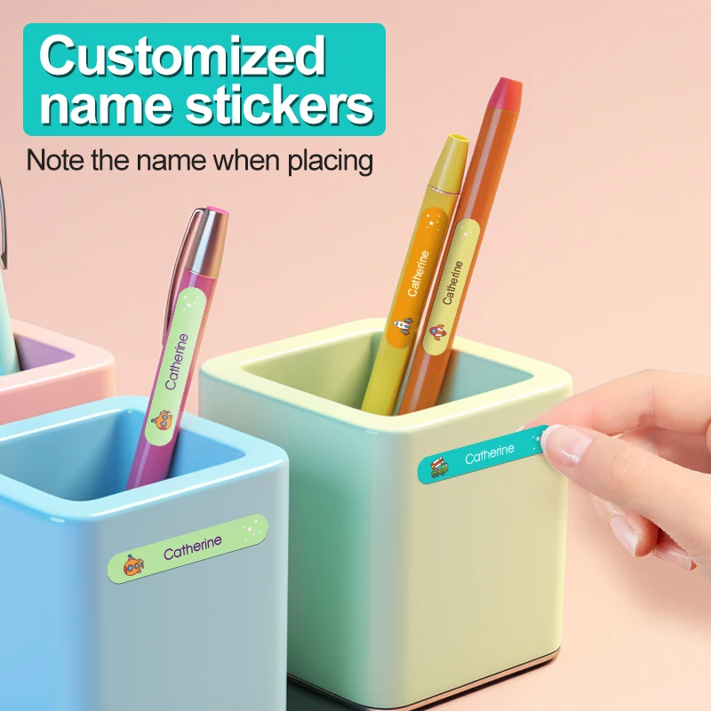 Custom Name Stickers for Drinkware & School Gear-Scratch-Resistant Waterproof Labels with BPA-Free Material for School Supplies