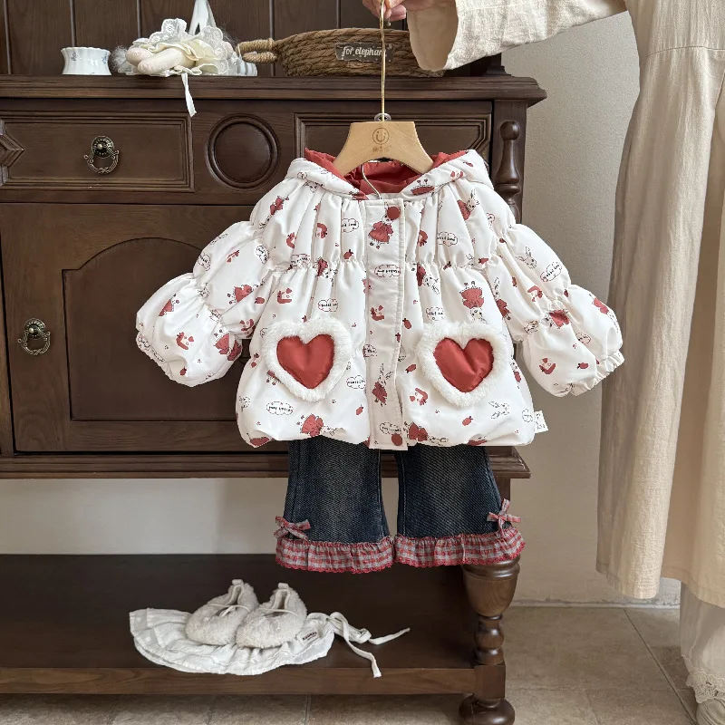 

2025 Cotton Winter Coat for Baby Girls, Thickened New Winter Cotton Jacket
