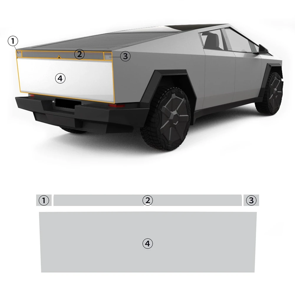 

Для Tesla Cybertruck 2024, защитная пленка из ТПУ для краски, багажник, задняя дверь, HD защита от царапин, внешние аксессуары