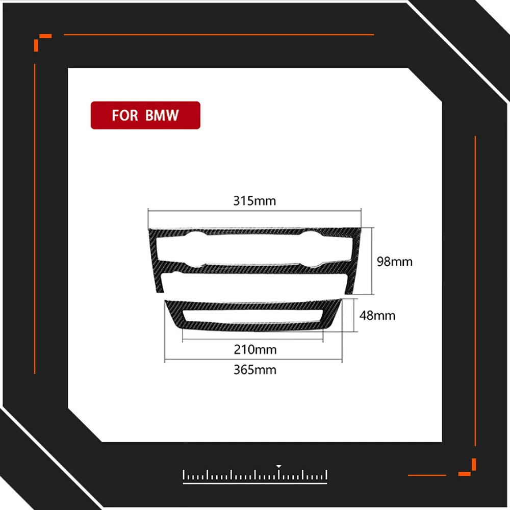 For BMW X5 E70 X6 E71 2008-2013 Car-styling Carbon Fiber Car Central Control CD Panel Decorative Stickers Inter Auto Accessories