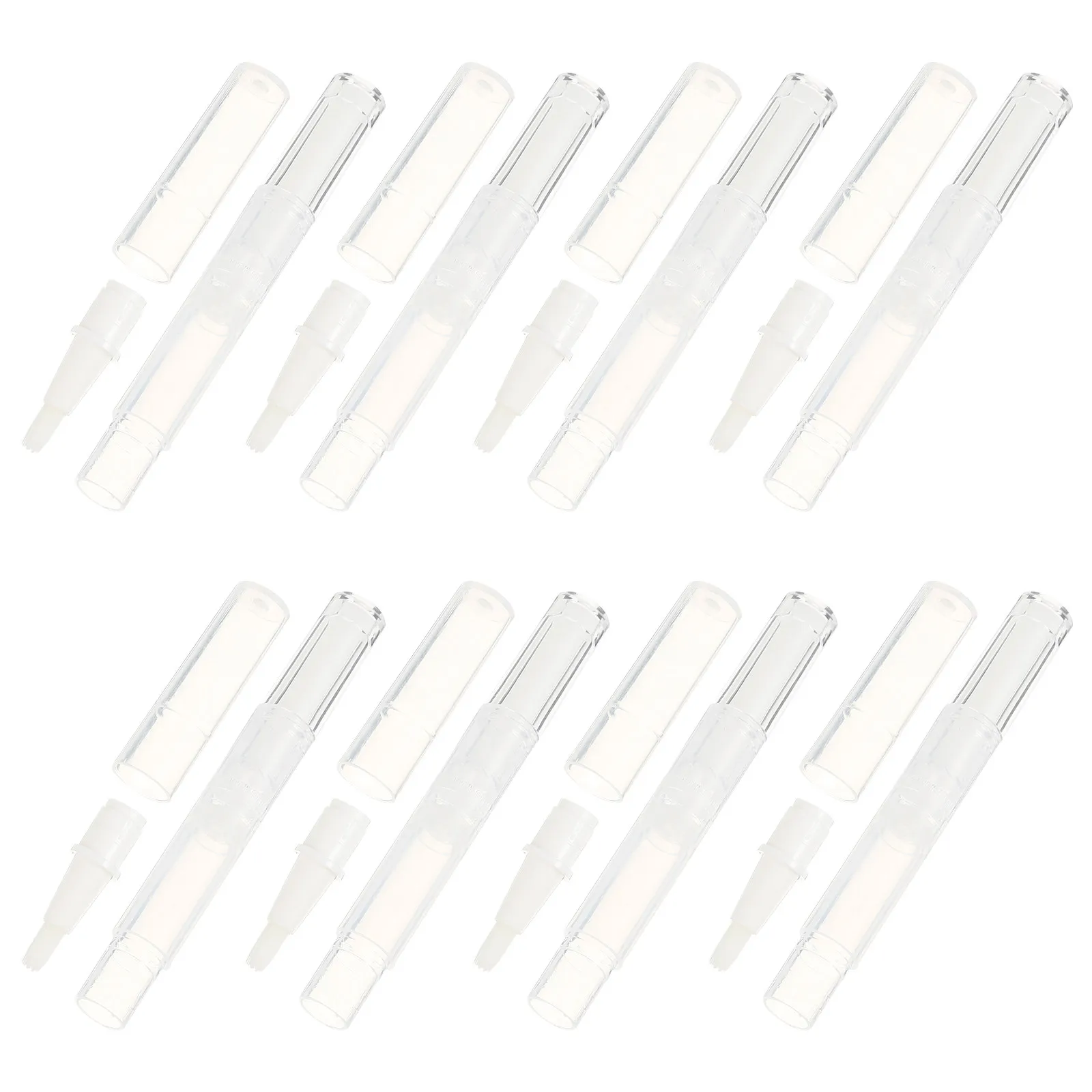 

10Pcs Empty Nail Oil Pens with Brush Tip Premium Plastic Transparent Liquid Applicator for Lip Gloss Nail Polish Eyelash Growth