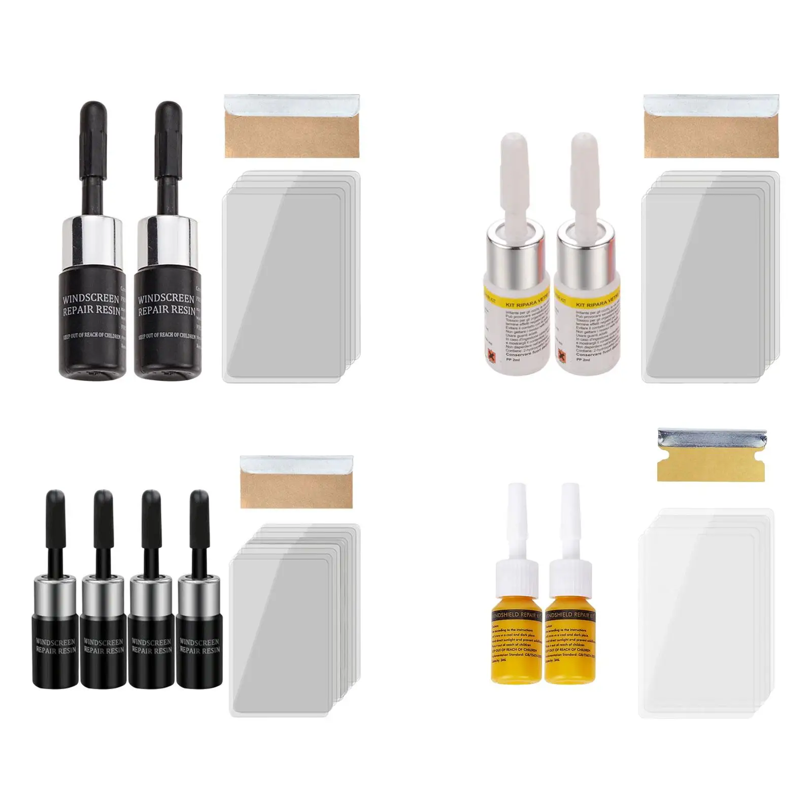 

2Pcs Car Windshield Crack Repair Kit Easy to Use Fixing Chips, Cracks and Star-shaped Crack Automotive Nano Fluid Glass Filler