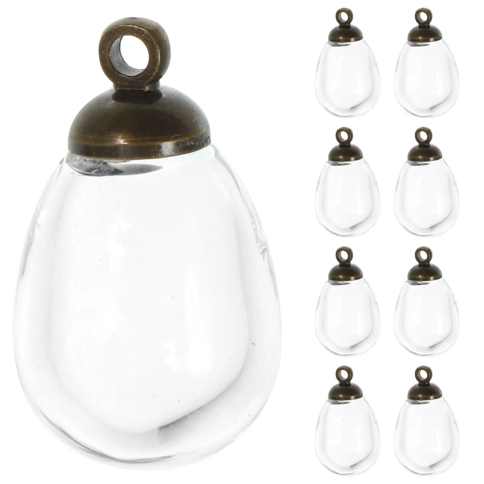 

10Pcs Glass Tear Charms Unique Creative DIY Jewelry Findings for Necklace Bracelet Keychain Pendant Charms for Jewelry Making