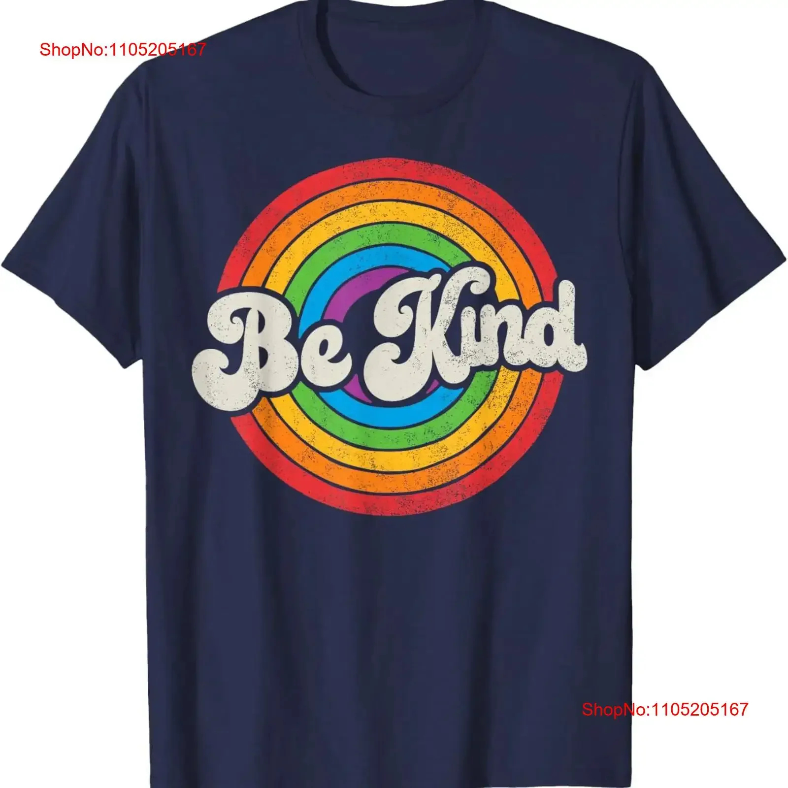 LGBTQ Be Kind Gay Pride LGBT Ally Rainbow Flag Retro Vintage T Shirt  vintage Washed Stylish Top For Everyday Wear Casual Soft