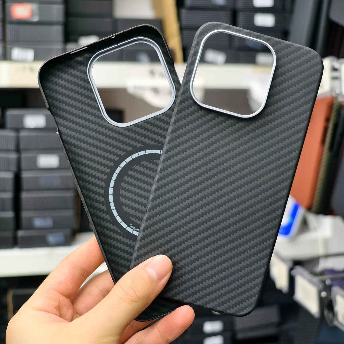 QADIR Real Pure Carbon Fiber Cover for OnePlus 15 Case Aramid Fiber Ultra Thin Cover with Magnetic for Magsafe