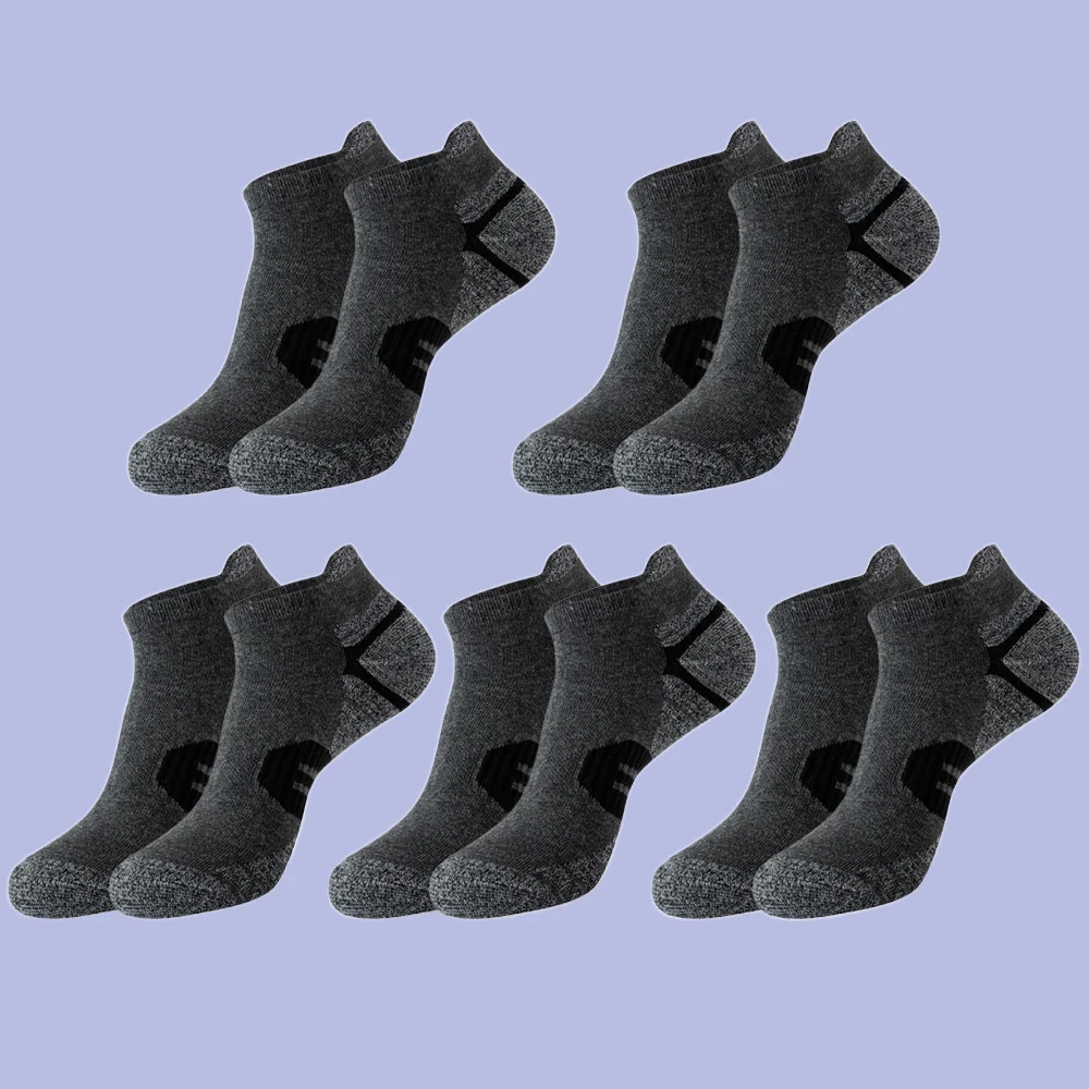 5 Paar hochwertige Sport Herren kurze Socken neue schweiß absorbierende atmungsaktive Outdoor-Laufs ocken Herren Basketball Söckchen