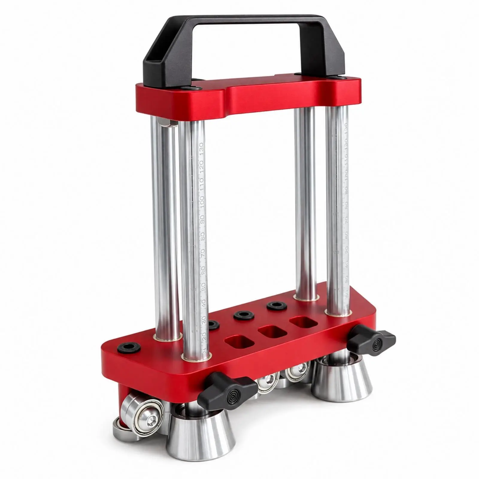 Hand Operated Metal Sheet Folder Aluminum Alloy Body with Guide Posts for Precise Bending Angle Adjustable 0-100 Degrees