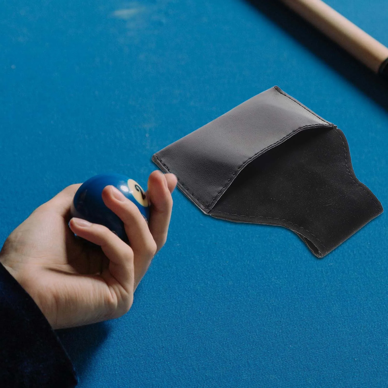 กระเป๋าใส่ชอล์กสนุกเกอร์ PU กระเป๋าเก็บชอล์กโต๊ะพูล ขนาดกะทัดรัด พกพาสะดวก ป้องกันรอยขีดข่วน อุปกรณ์บิลเลียด