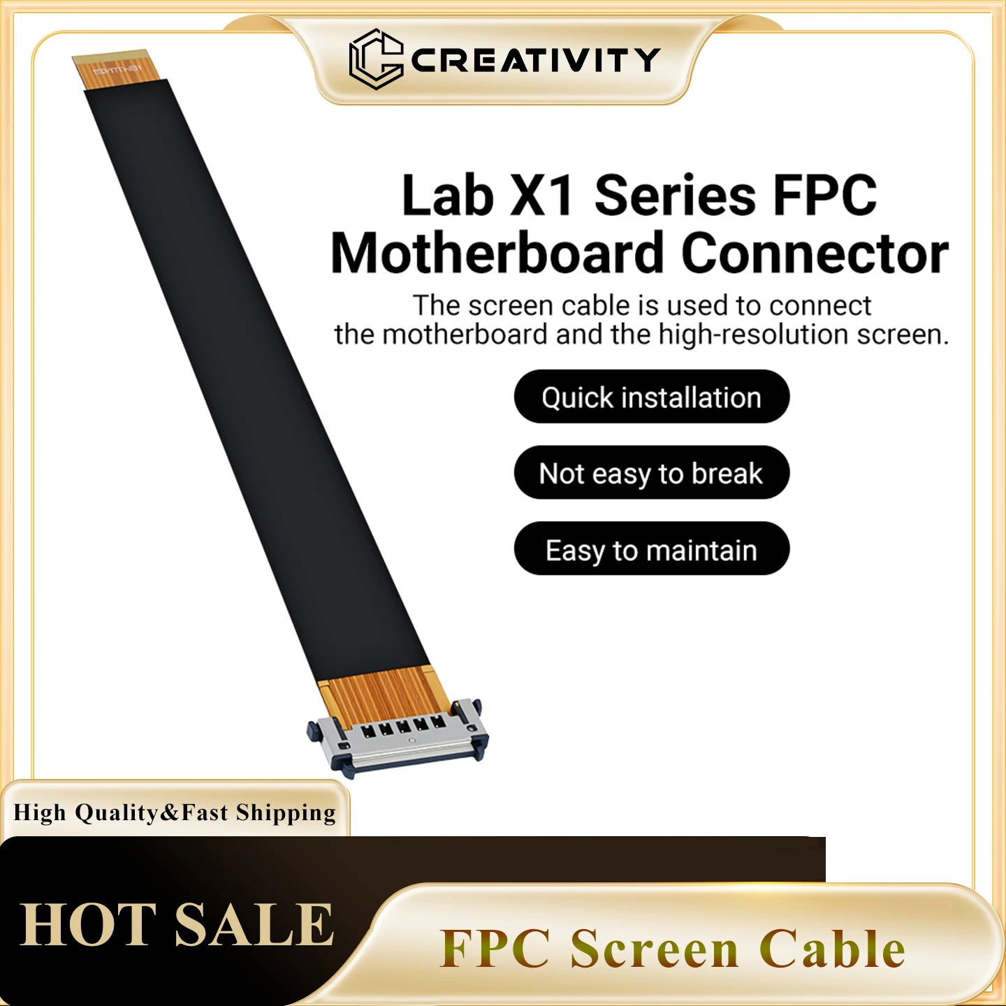 

For Lab X1 Series FPC Connection Cable 33x265mm from Motherboard to Screen Display Suit to Lab X1 X1C Essential 3D Printer Parts