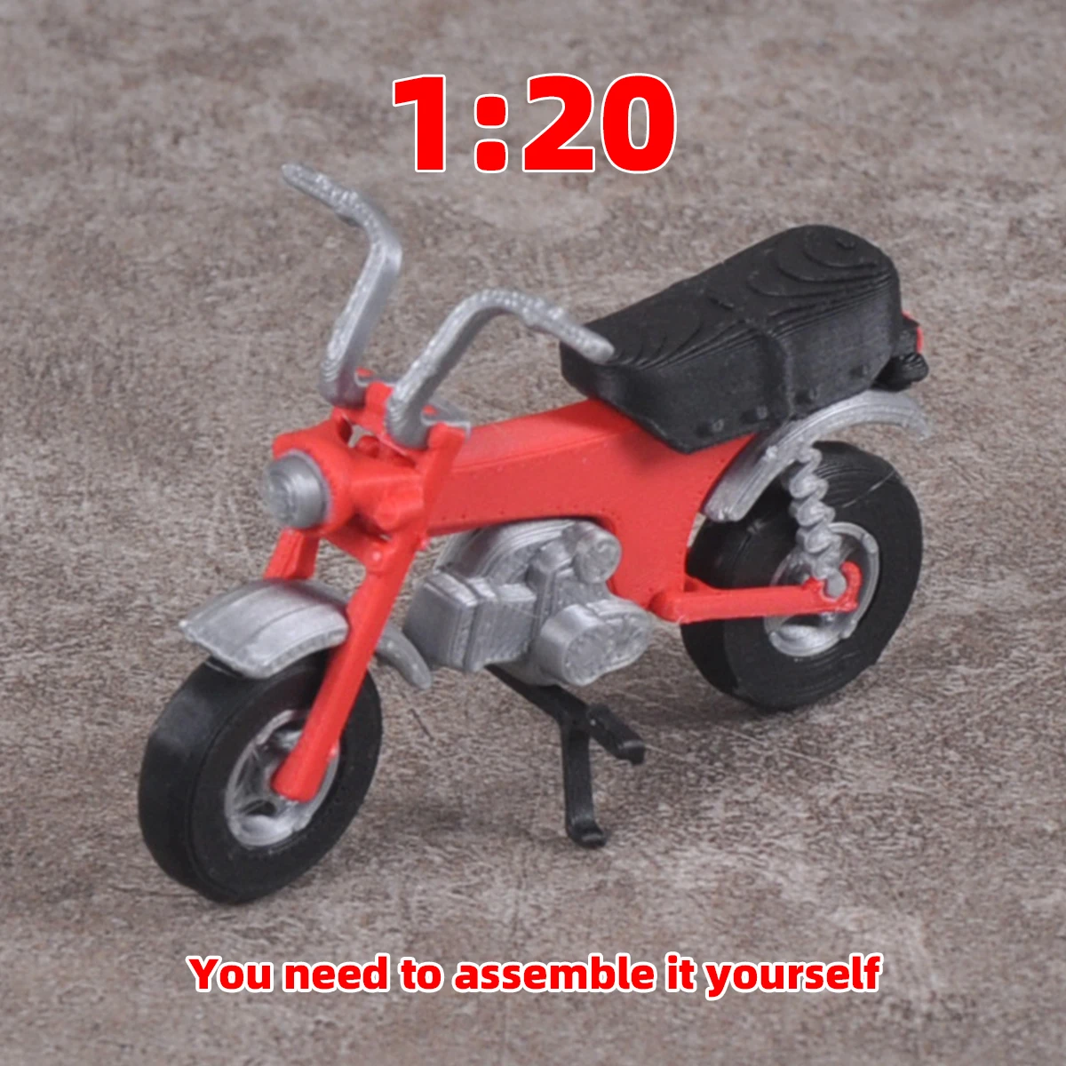 Montagesatz, statisches Plastikmodellbausatz, Motorrad, 1/20 – Detail 1
