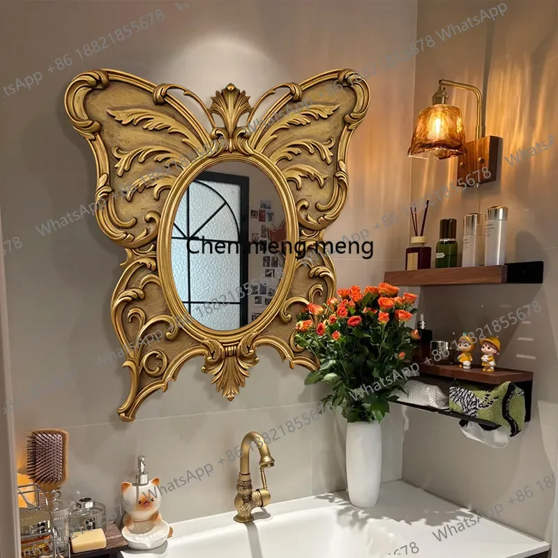 

X Bathroom, bedroom light luxury makeup, living room entrance decorative mirror