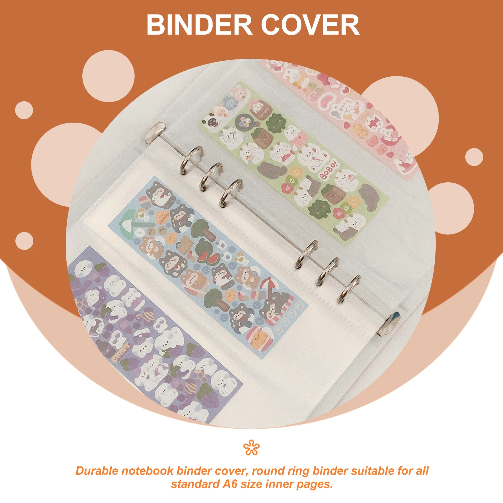 

Decorative Notepad Shell Loose-leaf PVC Storage Book Binders Cover for Diy Album