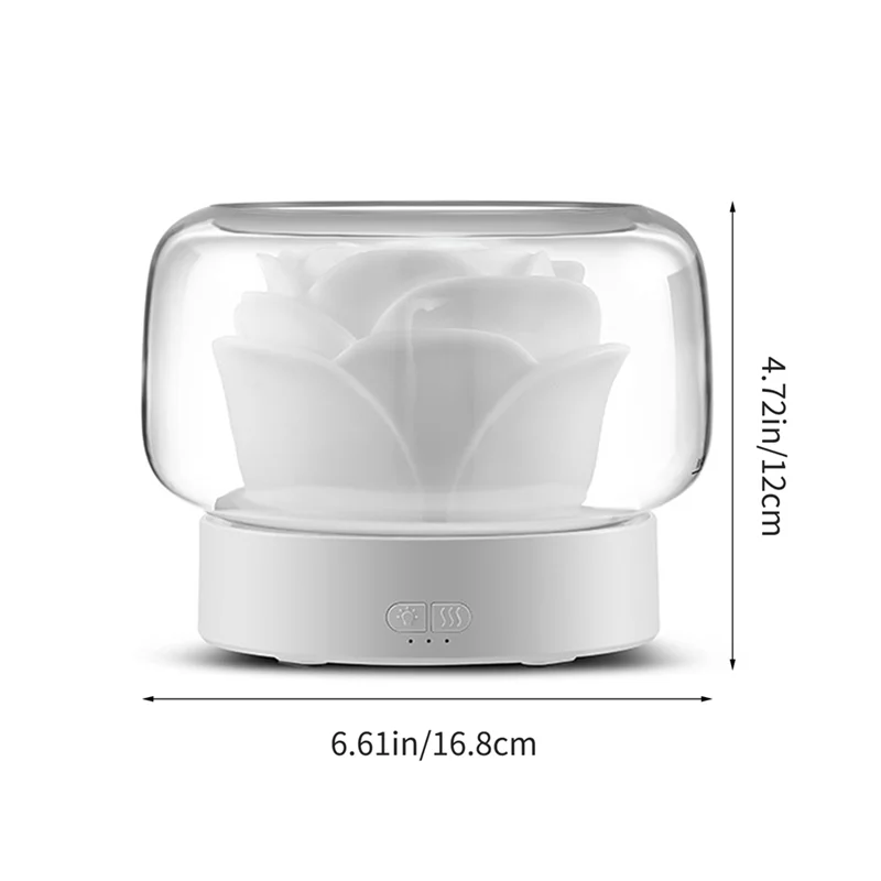A01M-400Ml Flower Air Purification Humidifier Aromatherapy Essential Oil Diffuser With Atmosphere Light For Gift UK Plug