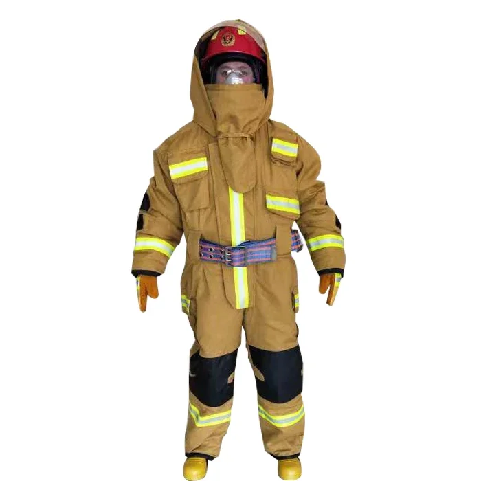بدلة رجال الإطفاء من قطعة واحدة متعددة الوظائف معتمدة من ISO مع مادة الأراميد #4