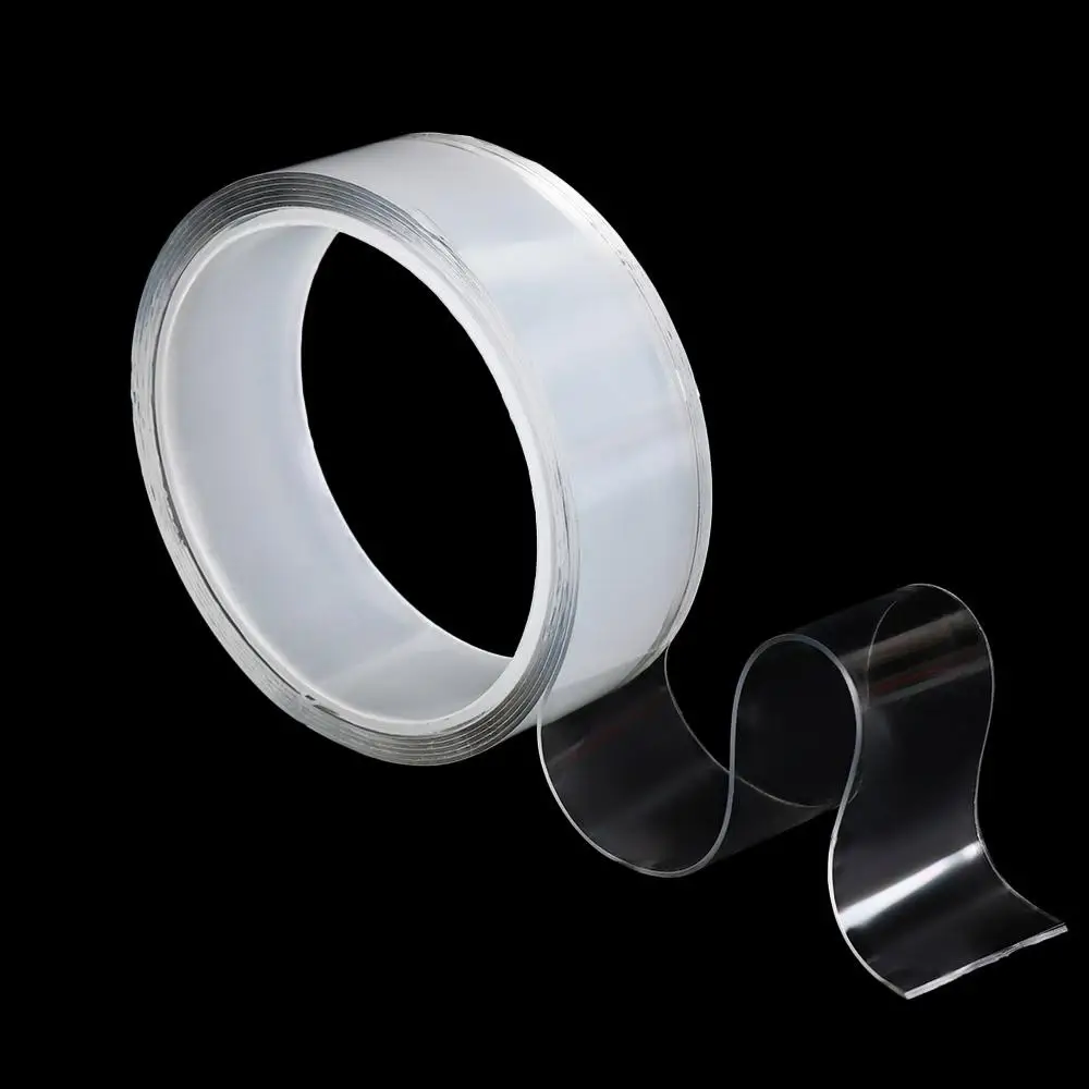 

1 roll Heat Resistant Cleanable Transparent Nano Tape Waterproof Home Decoration Double Sided Tape Adhesive Tapes Wall Stickers