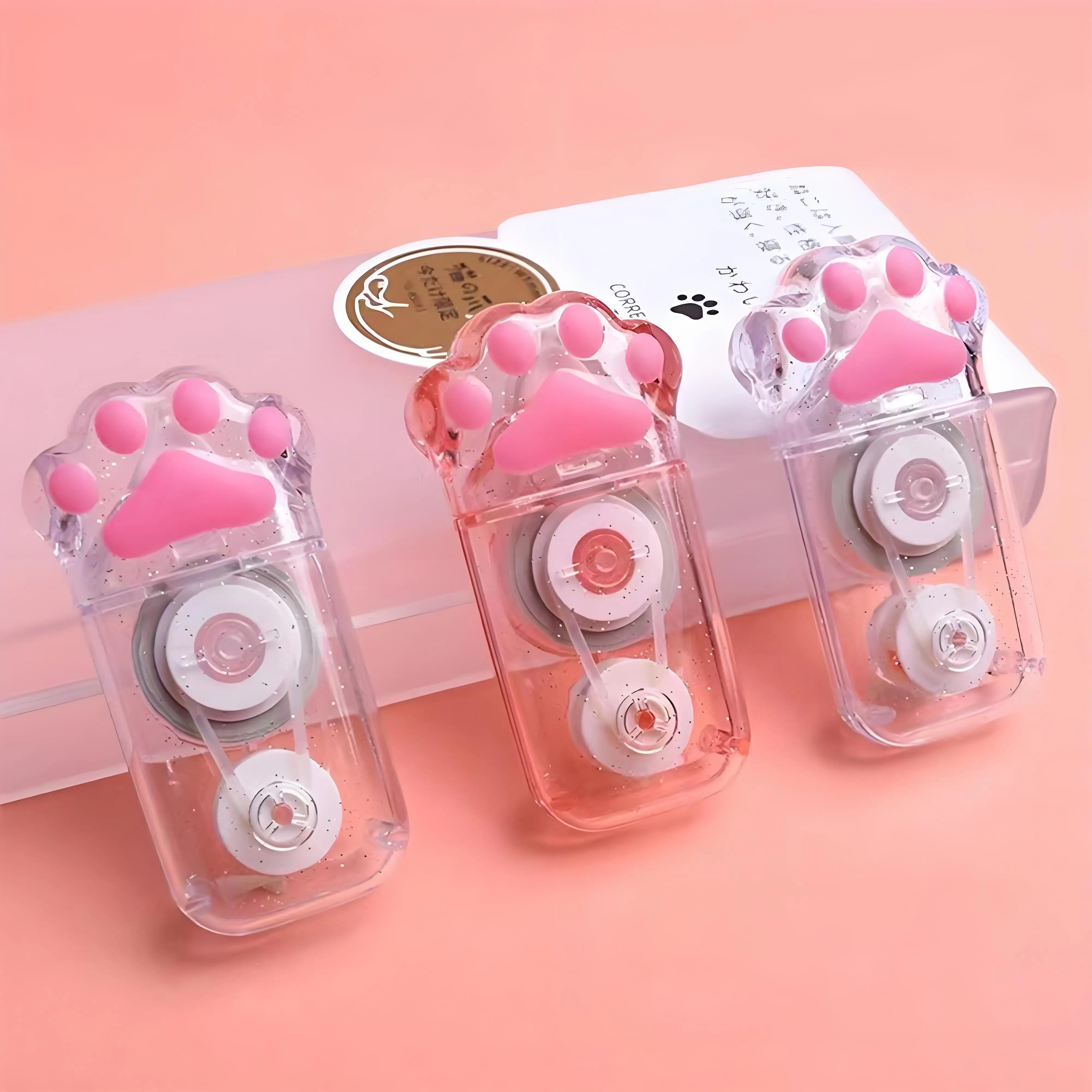 Cute Cat Claw Correction Tape Student Study Homework White Correction Tape Cover Up Wrong Handwriting School Office Stationery