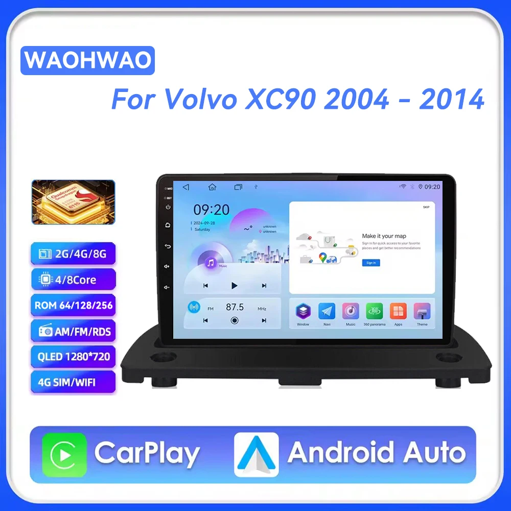 

Android 15 Car Radio For Volvo XC90 2004 2005 2006 2007 - 2014 Multimedia Video Player GPS 2 din Android Autoradio CarPlay Auto