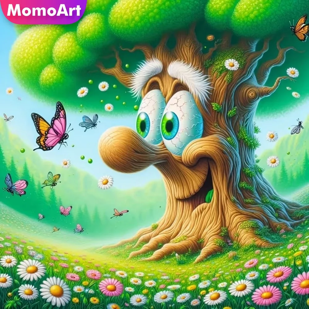

Алмазная мозаика Momoart 5D: Абстрактное дерево, DIY алмазная живопись, пейзаж, акриловые принадлежности для рукоделия, вышивка, декор для стен