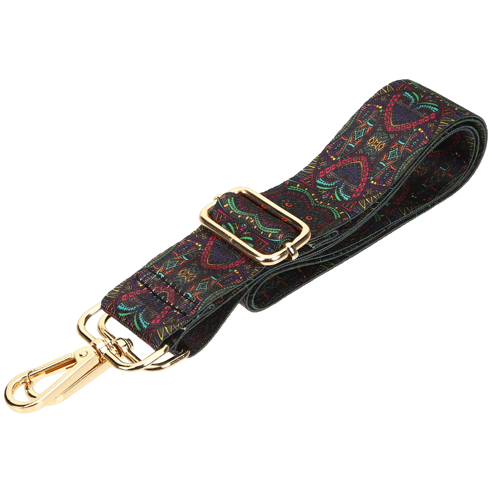 

Adjustable Guitar Strap Printed Banjo Belt for Gift Accessories Classical Polyester Vintage Adjustment Style