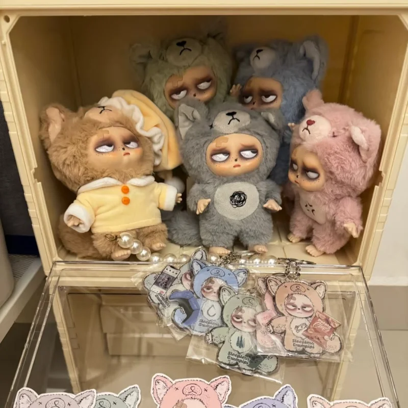 

Серия Sleep Grumpipi, виниловая кукла с лицом, модная слепая коробка, цветная сумка Macaron, коллекция моделей, игрушка в подарок, коллекция слепых коробок