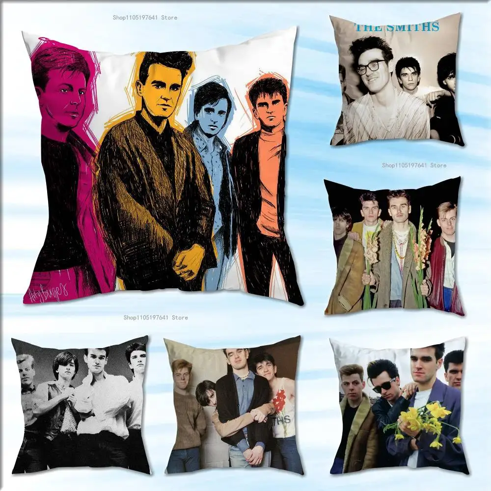 

T-The S-Smiths Band Pillow Case Plush Pillow Cases Home Decoration Pillow Cover for Sofa Bed Chair Living Room